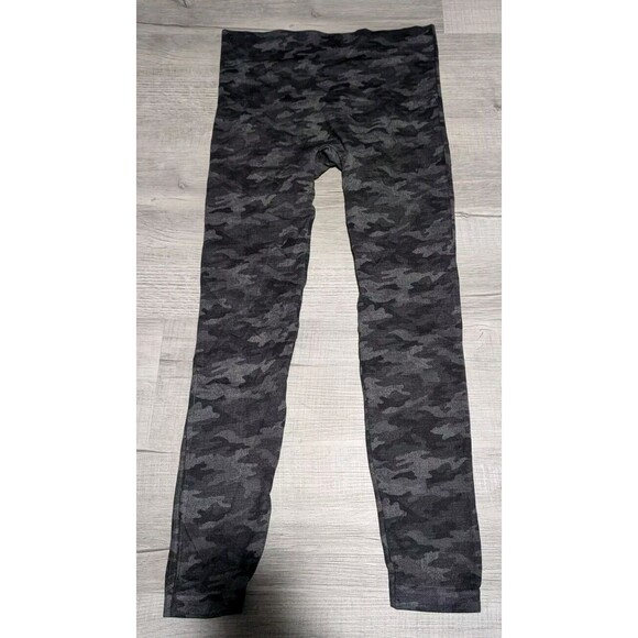 Spanx Leggings Womens Sz 1X Gray Stretch Camo Compression Athletic - Picture 1 of 8